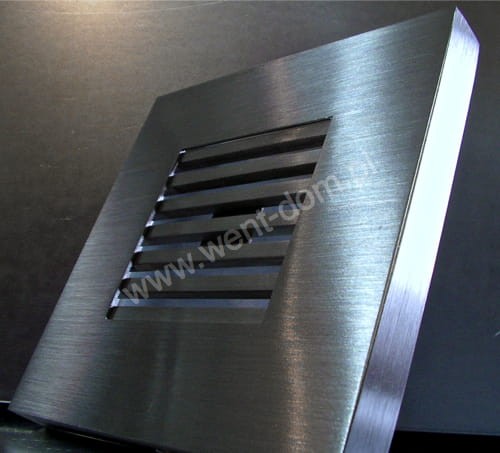 Srebrny nierdzewny front do wentylatora Silent 100 kwadrat