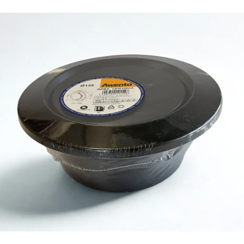 Czarny anemostat PVC fi 125 wywiewny VAW125