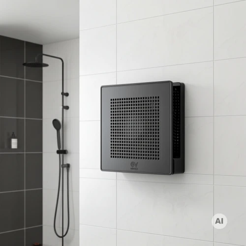 Czarny wentylator łazienkowy Punto Evo Black Gold 100 standard Vortice