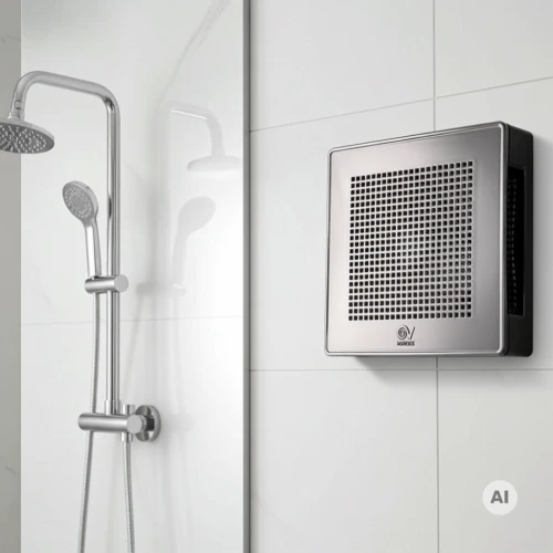 Srebrny wentylator łazienkowy Punto Evo White Gold 100 standard Vortice