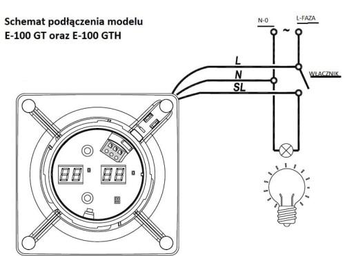 Wentylator łazienkowy Cata E100GTH Czujnik wilgoci + Timer Szklany