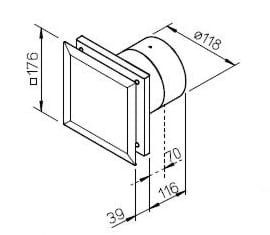 Wentylator łazienkowy Helios M1 120P Czujnik ruchu i i Timer 2 biegi