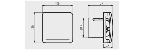 Wentylator łazienkowy ECOAIR DESIGN Standard