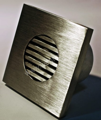 Srebrny nierdzewny front do wentylatora Silent 100 koło