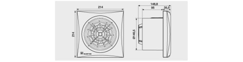 Wentylator łazienkowy Silent 300CRZ PLUS Timer