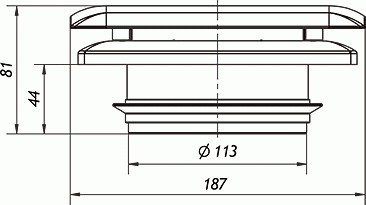Kratka wentylacyjna Silentium Manual z ręczną regulacją przepływu fi 125
