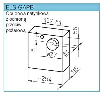 Obudowa natynkowa ppoż HELIOS ELS GAPB 8128 do wentylatora Helios ELS Ultrasilence