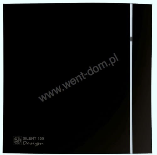 Czarny Wentylator łazienkowy Silent Design 100CZ Standard