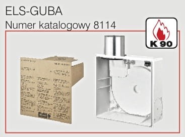 Obudowa podtynkowa ppoż HELIOS ELS GUBA 8114 do wentylatora Helios ELS Ultrasilence