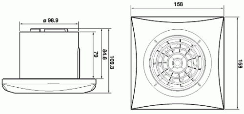 Wentylator łazienkowy Silent 100CRZ Timer