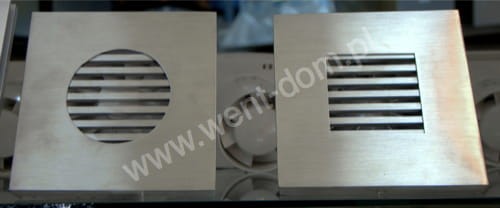 Srebrny nierdzewny front do wentylatora Silent 100 kwadrat