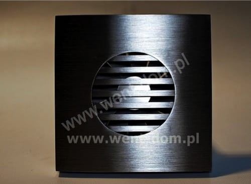 Srebrny nierdzewny front do wentylatora Silent 100 koło