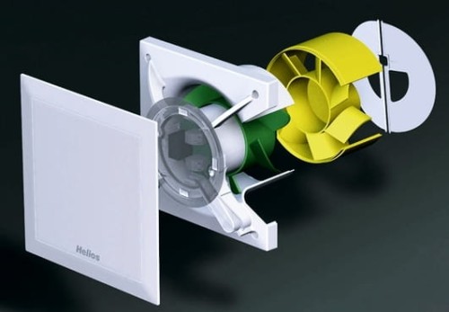 Wentylator łazienkowy Helios M1 100F Czujnik wilgoci + timer 2 biegi