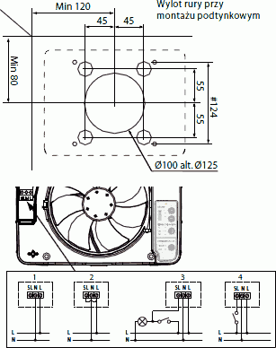 Cichy Wentylator łazienkowy Fresh Intellivent Biały