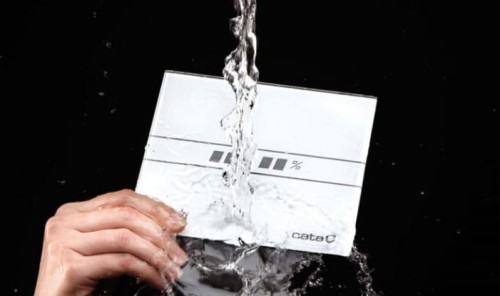 Wentylator łazienkowy Cata E100GTH Czujnik wilgoci + Timer Szklany