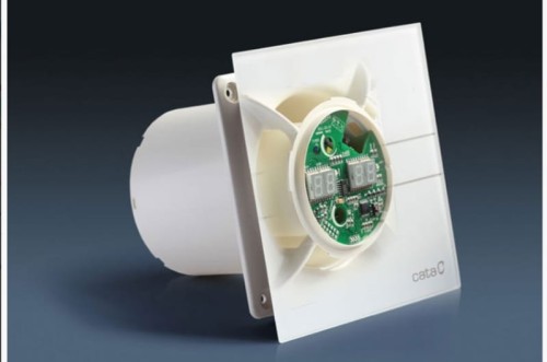 Wentylator łazienkowy Cata E100GTH Czujnik wilgoci + Timer Szklany