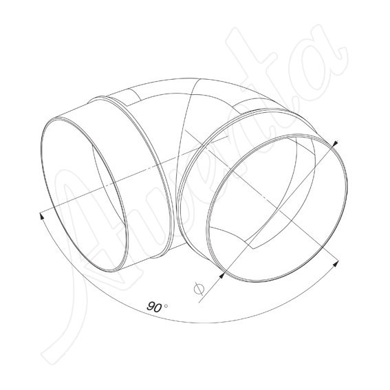 Kolano wentylacyjne PVC