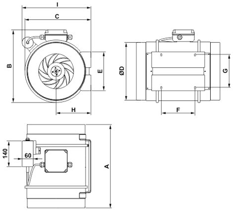 wymiary wentylatorów td ex