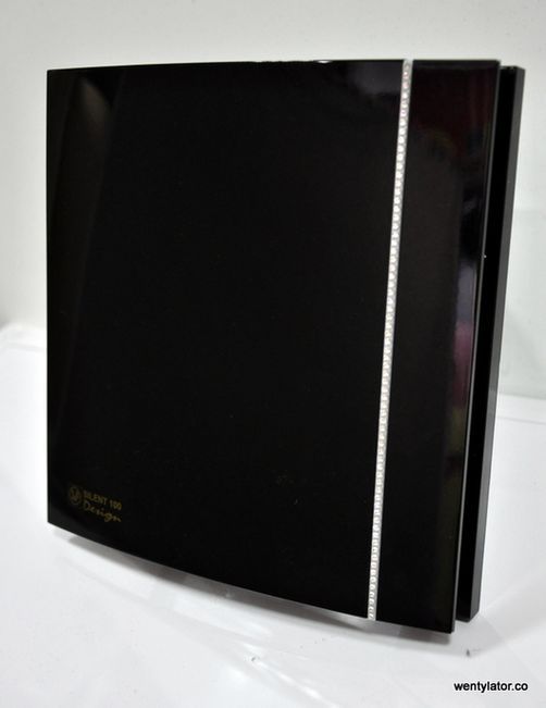 Czarny wentylator łazienkowy Silent