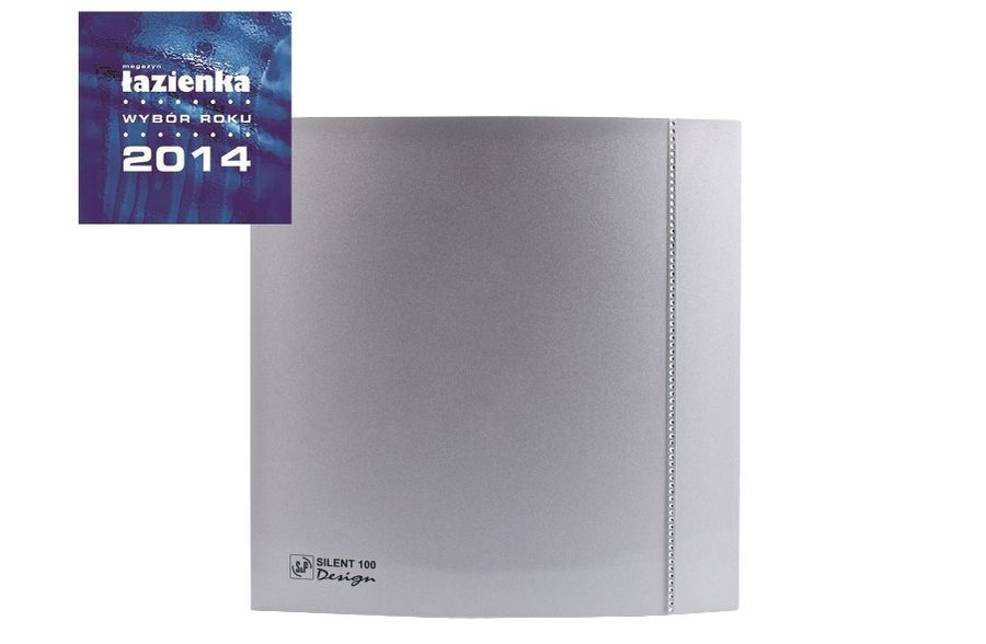 Srebrny wentylator łazienkowy Silent