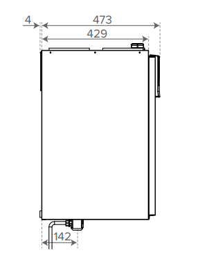 Wymiary Vallox 110 prawy