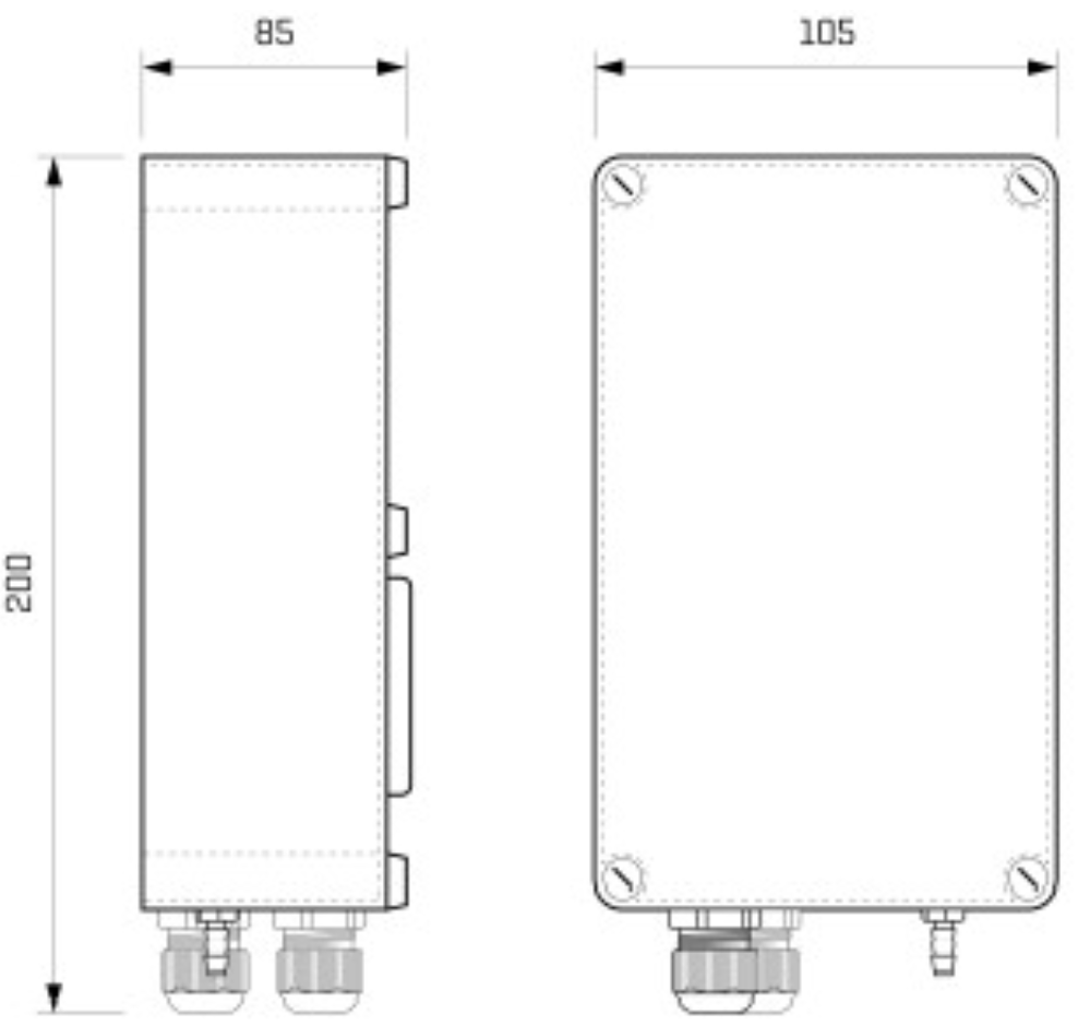 Wymiary regulatora NFC